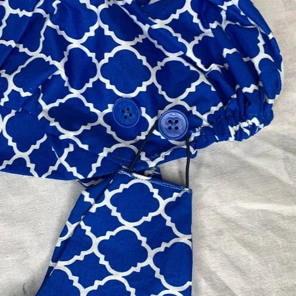 Women's cotton hat combined with masks Blue - Picture 7 of 7